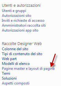 SharePoint: problema: Accesso non consentito a pagina principale (Masterpage, Default site page) 2