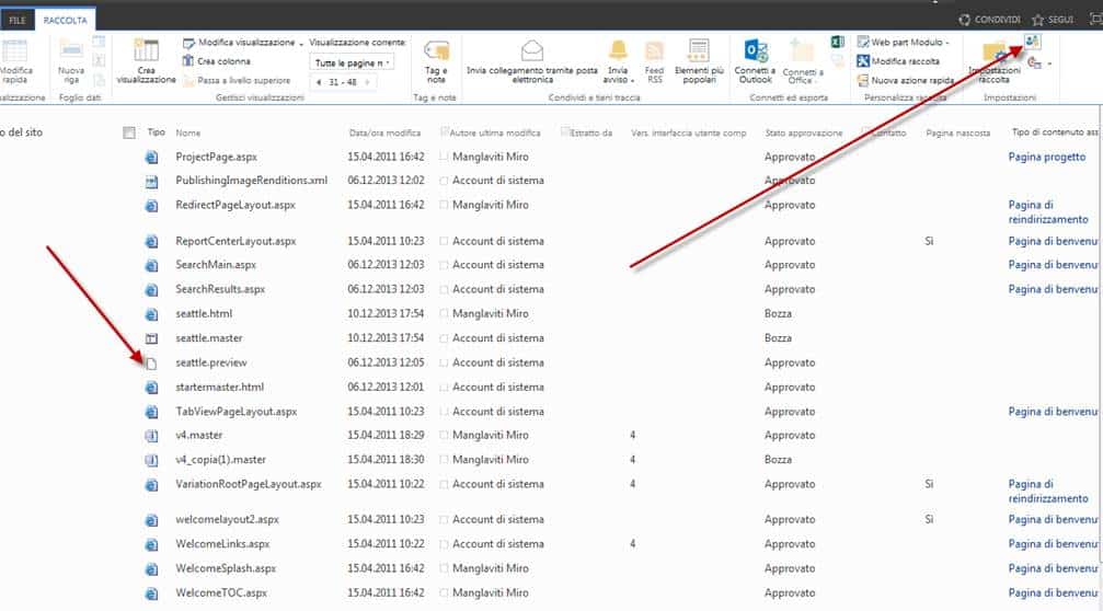 SharePoint: problema: Accesso non consentito a pagina principale (Masterpage, Default site page) 3