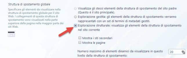 SharePoint2013: problema: Men&ugrave; SP Espolorazione gestita non pi&ugrave; visibile 4