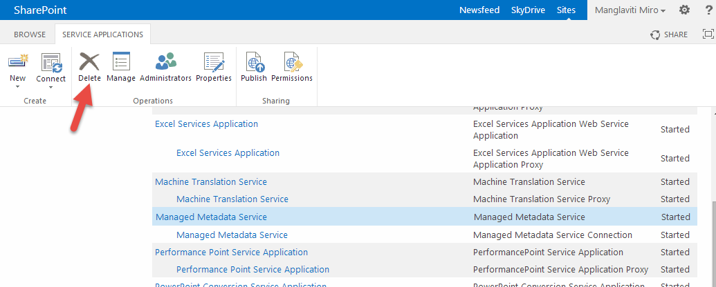 SharePoint2013: problema: Menù SP Espolorazione gestita non più visibile 20 SharePoint2013: problema: Menù SP Espolorazione gestita non più visibile 6