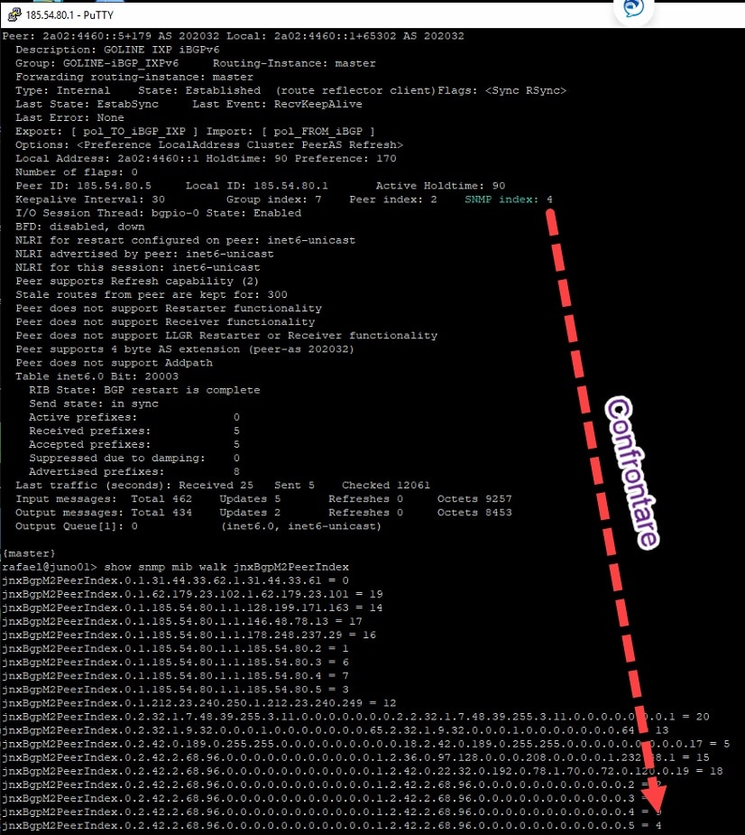 Procedura (sperimentale) per creare un sensore sessione BGP IPv6 su PRTG per Juniper 2
