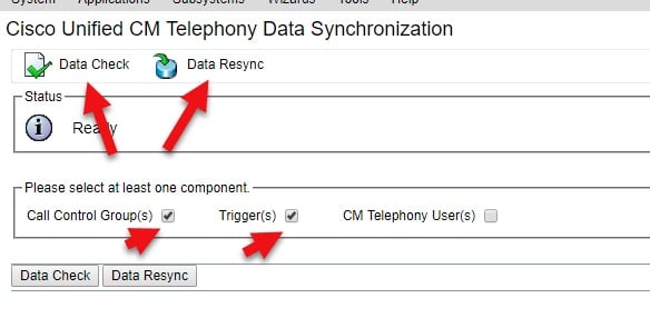 Cisco Unified CCX Administration - Sincronizzazione numeri pilota 8
