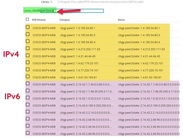 Cisco ASR 1002-X router MIB for BGP connection state and Lookup values 3