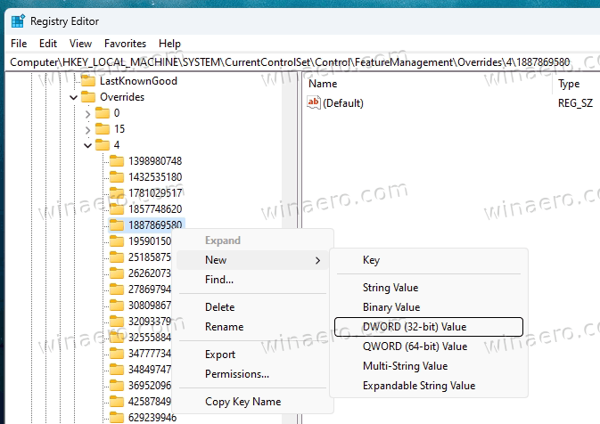 Enable Task Manager in Taskbar Context Menu on Windows 11 10 Create a new 32-bit dword