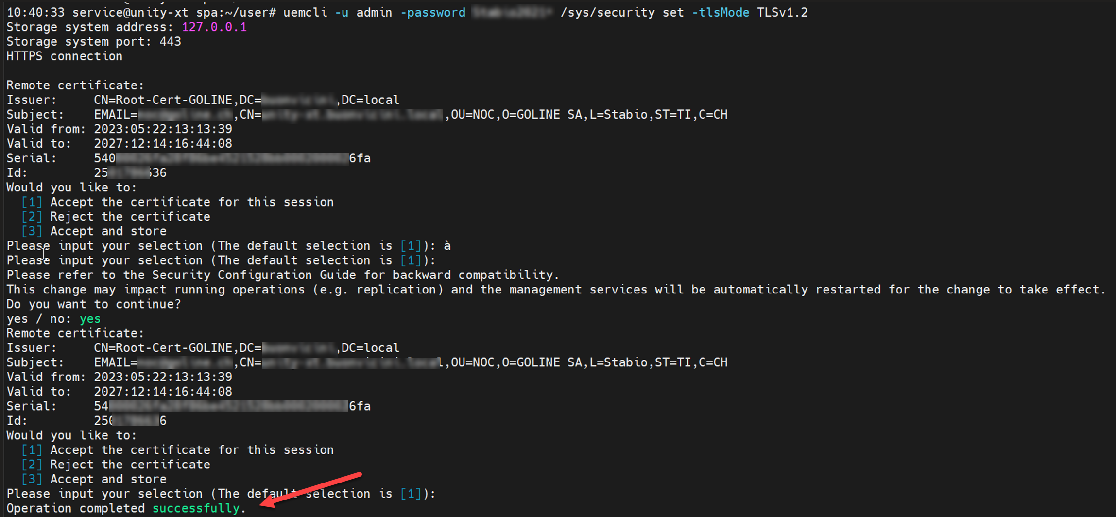 Enable TLS 1.2 on Dell Unity-XT 8 Enable TLS 1.2 on Dell Unity-XT 3
