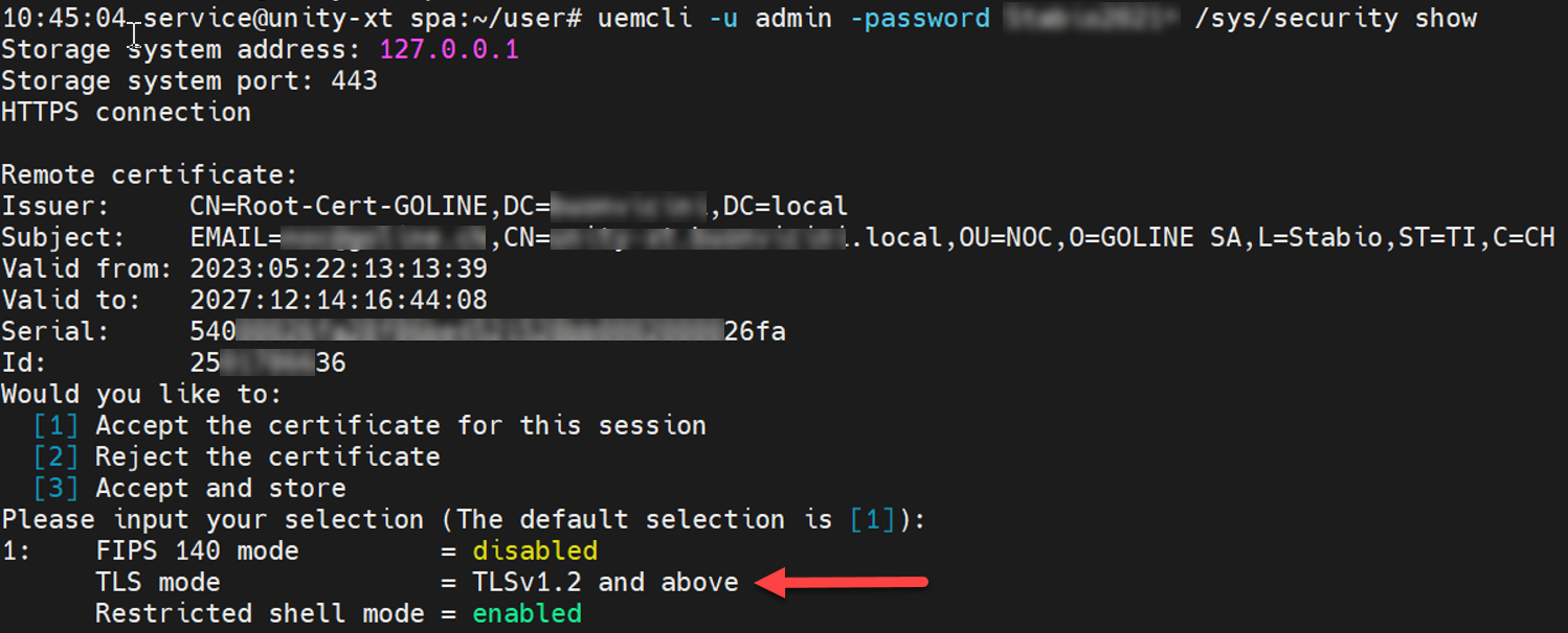 Enable TLS 1.2 on Dell Unity-XT 9 Enable TLS 1.2 on Dell Unity-XT 4